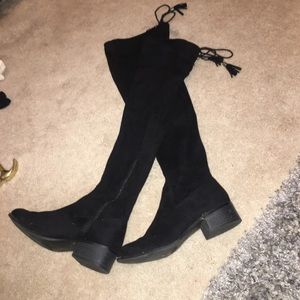 Black over the knee boots
